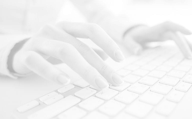 Hands typing