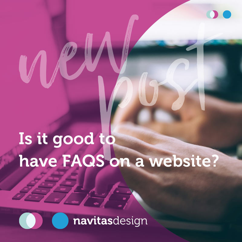 Text saying is it good to have FAQ's on your website