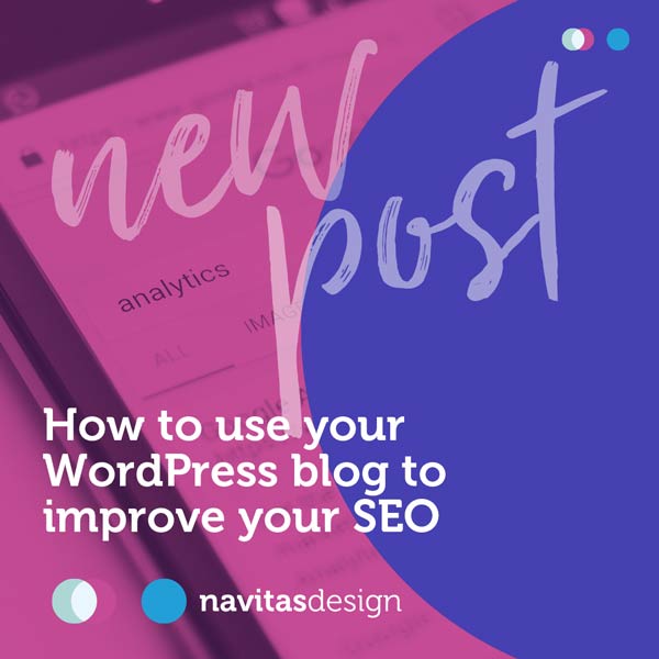 Text saying how to use your blog to improve seo